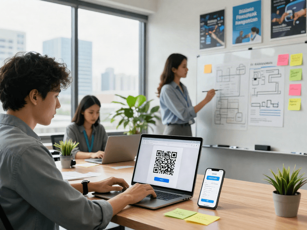 Implementing slot qris payment solutions in a modern e-commerce office.