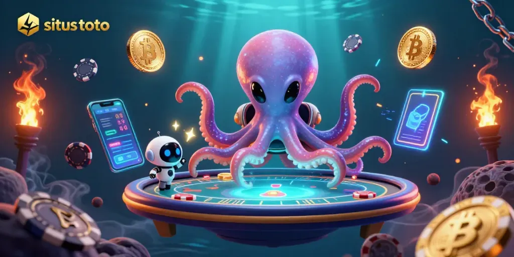 Menikmati pengalaman bermain situs toto dengan alien gurita dan robot dari luar angkasa.