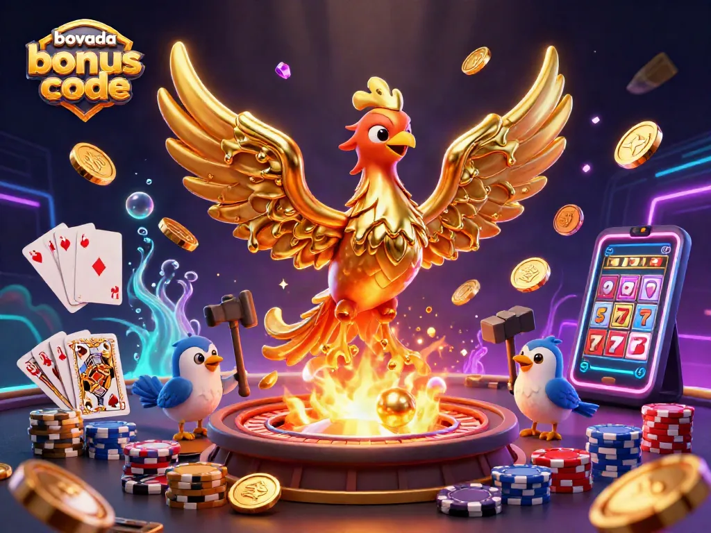 Play with the latest Bovada bonus code and unlock bonuses in an exciting 3D casino scene.