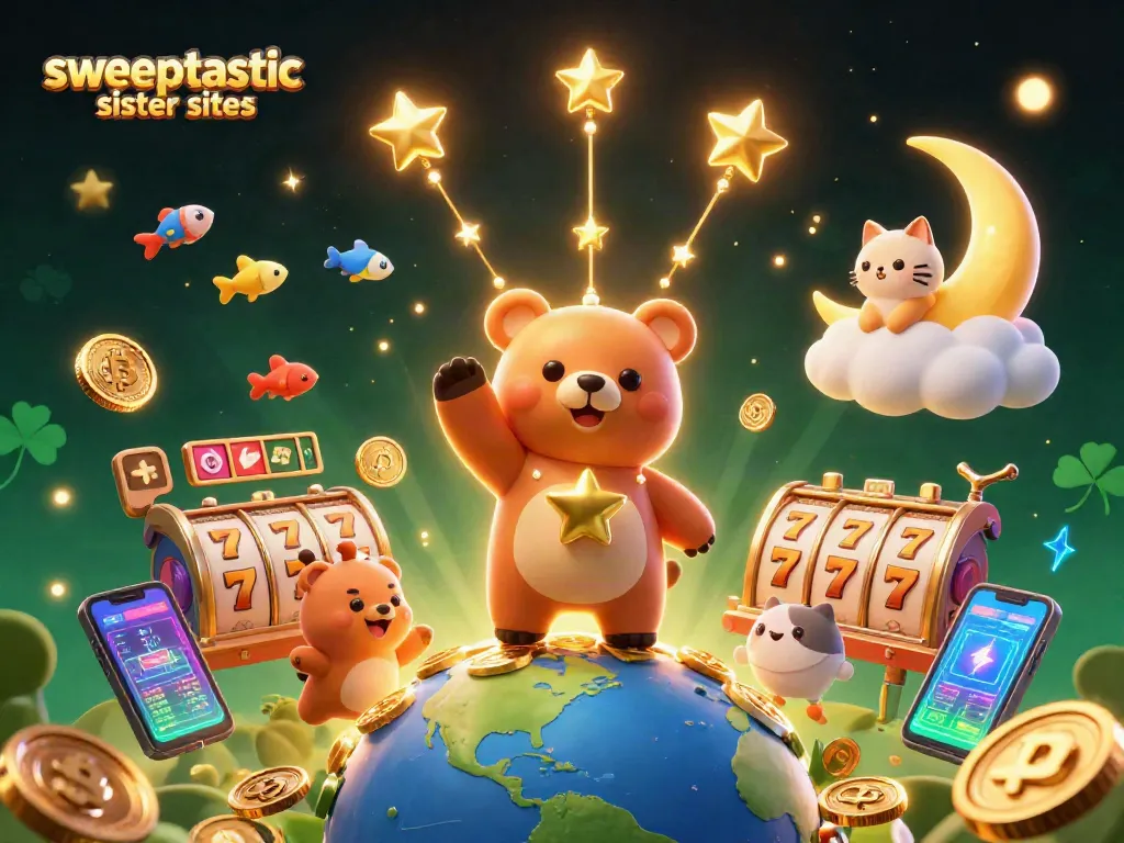 Play exciting games at sweeptastic sister sites to win big prizes and redeem coins.