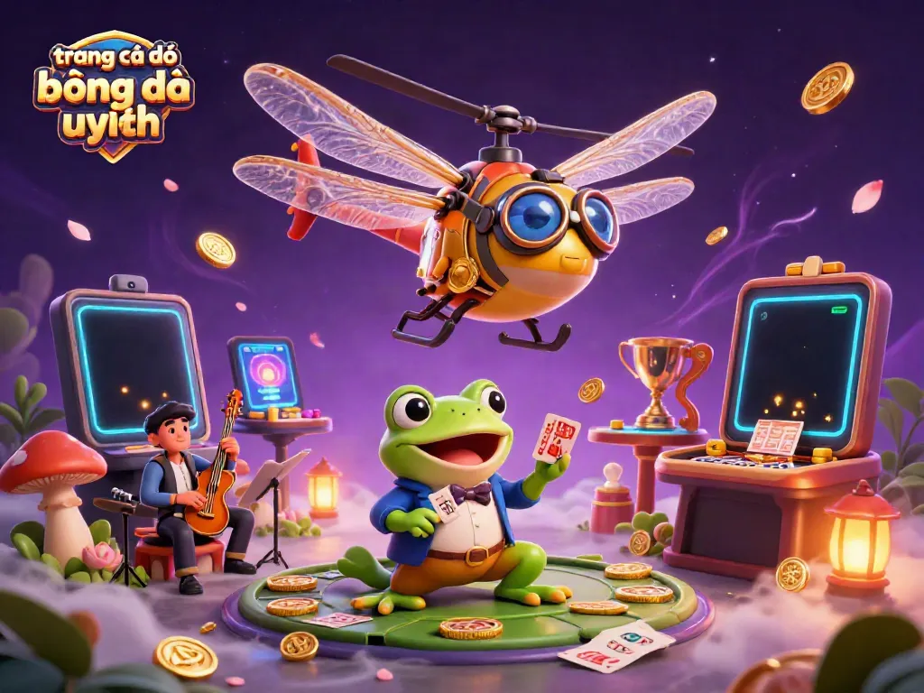 Engage with the dynamic scene showcasing "trang cá độ bóng đá uy tín" through colorful sports betting elements and charming characters in action.