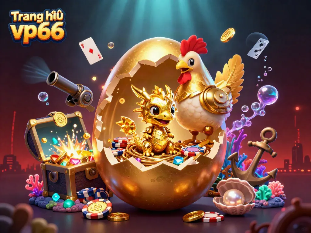 Engage with critical gaming moments at Trang chủ vp66 with a captivating golden egg revealing a dragon.