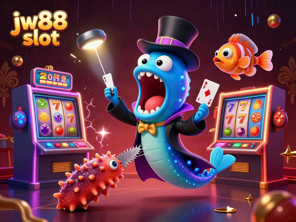 Experience jw88 slot action with vibrant 3D casino characters and dynamic slot machines.