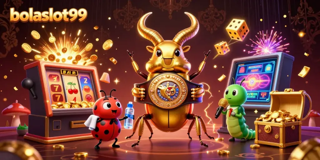 Engage with exciting gameplay at bolaslot99, featuring colorful slots and vibrant casino elements.
