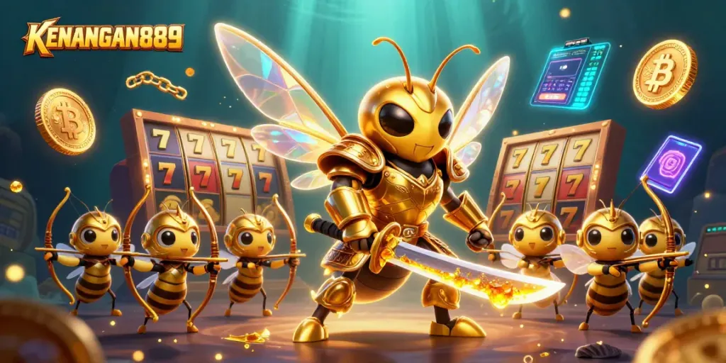 Engage with KENANGAN889 through vibrant casino action featuring dynamic slot reels and crypto elements.