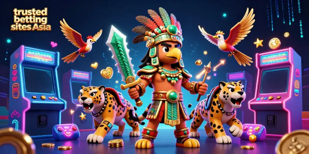 Experience the excitement of trusted betting sites Asia with colorful gaming elements and vibrant characters.