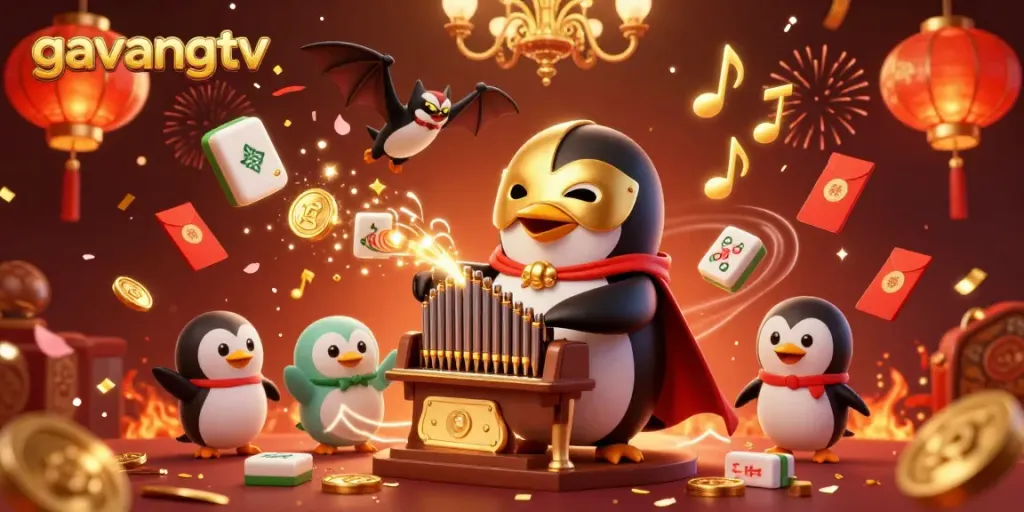 Experience thrilling gaming with gavangtv's exciting characters and casino-themed elements.