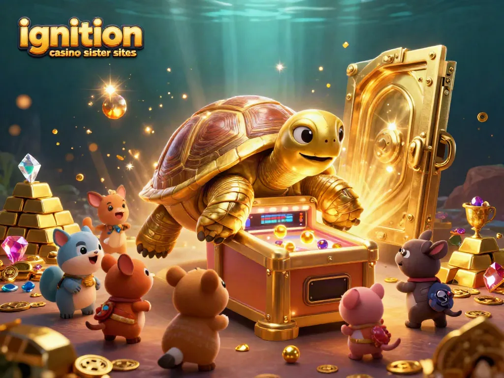 Engage with exciting titles at ignition casino sister sites featuring a 3D tortoise pinball machine.