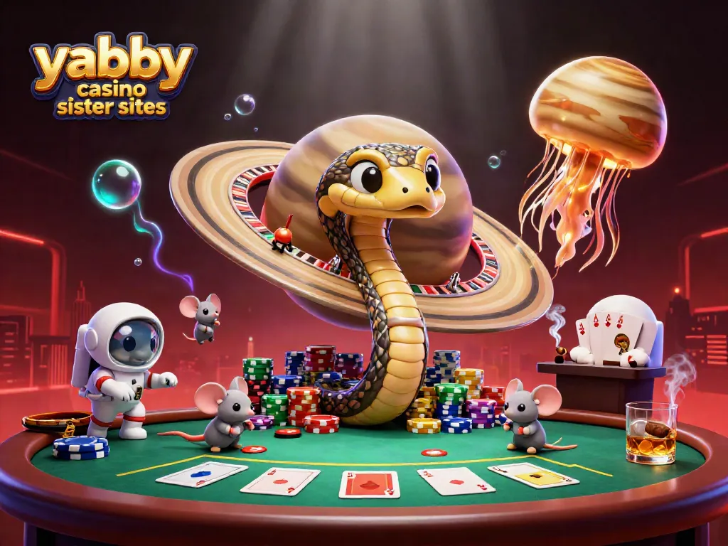 Experience the excitement of yabby casino sister sites with astronaut mice betting on a cosmic roulette wheel.