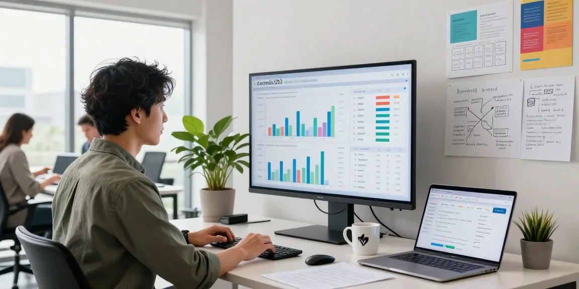 Analyzing cermin303 marketing data insights in a modern workspace.