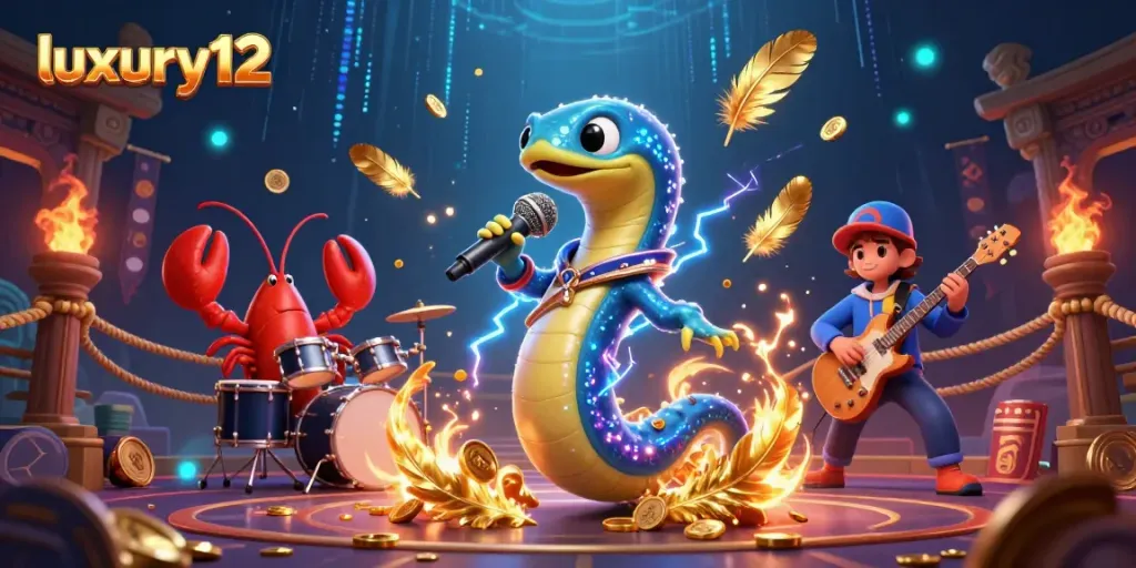 Experience the luxury12 underwater casino with a DJ electric eel and vibrant surroundings.