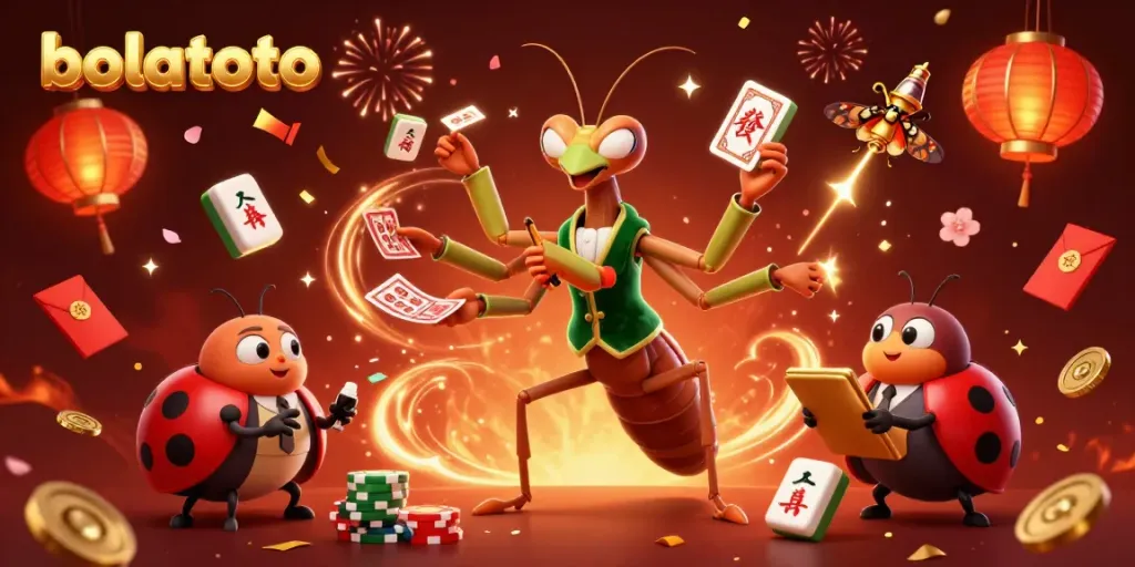Experience the vibrant world of bolatoto with a captivating 3D illustration of a card sharp and pit boss, showcasing exciting gaming elements.