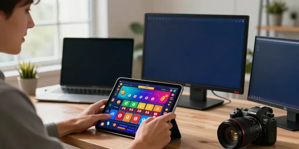 Engaging with sgp slot on a digital lottery platform at home office