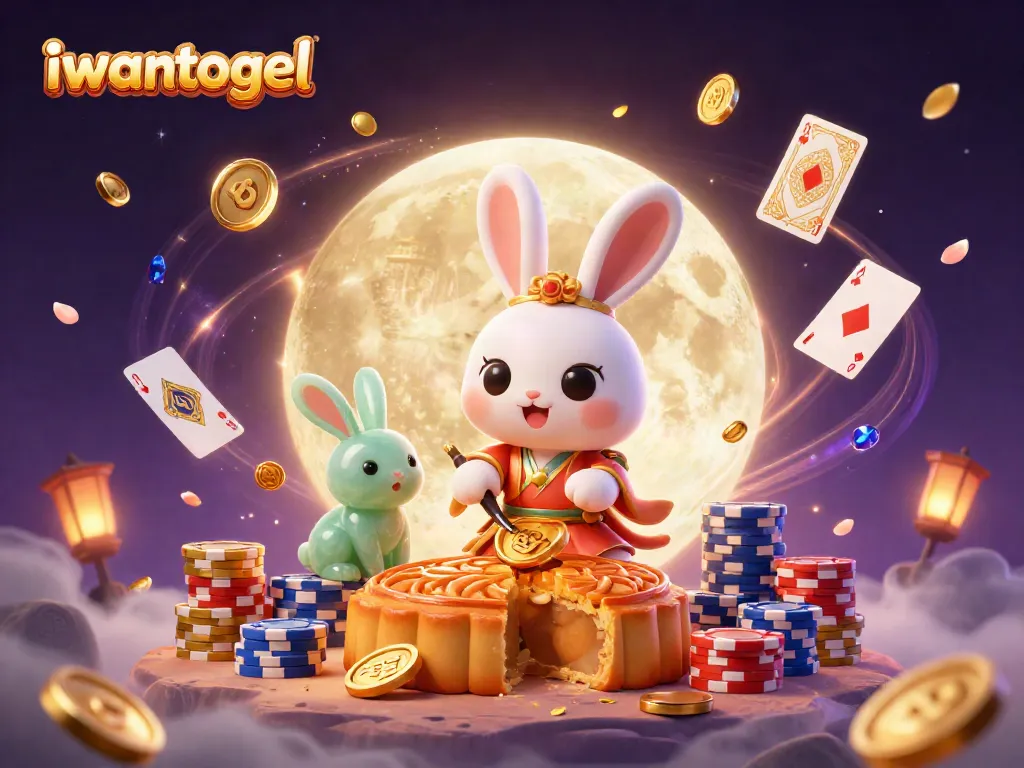 Wagering with iwantogel at a vibrant casino-inspired lunar scene with playful elements.